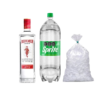Gin Beefeater 1L + sprite 3L + hielo 1k