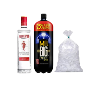 Gin Beefeater 1L + Mr big 2,5 L + hielo 1k