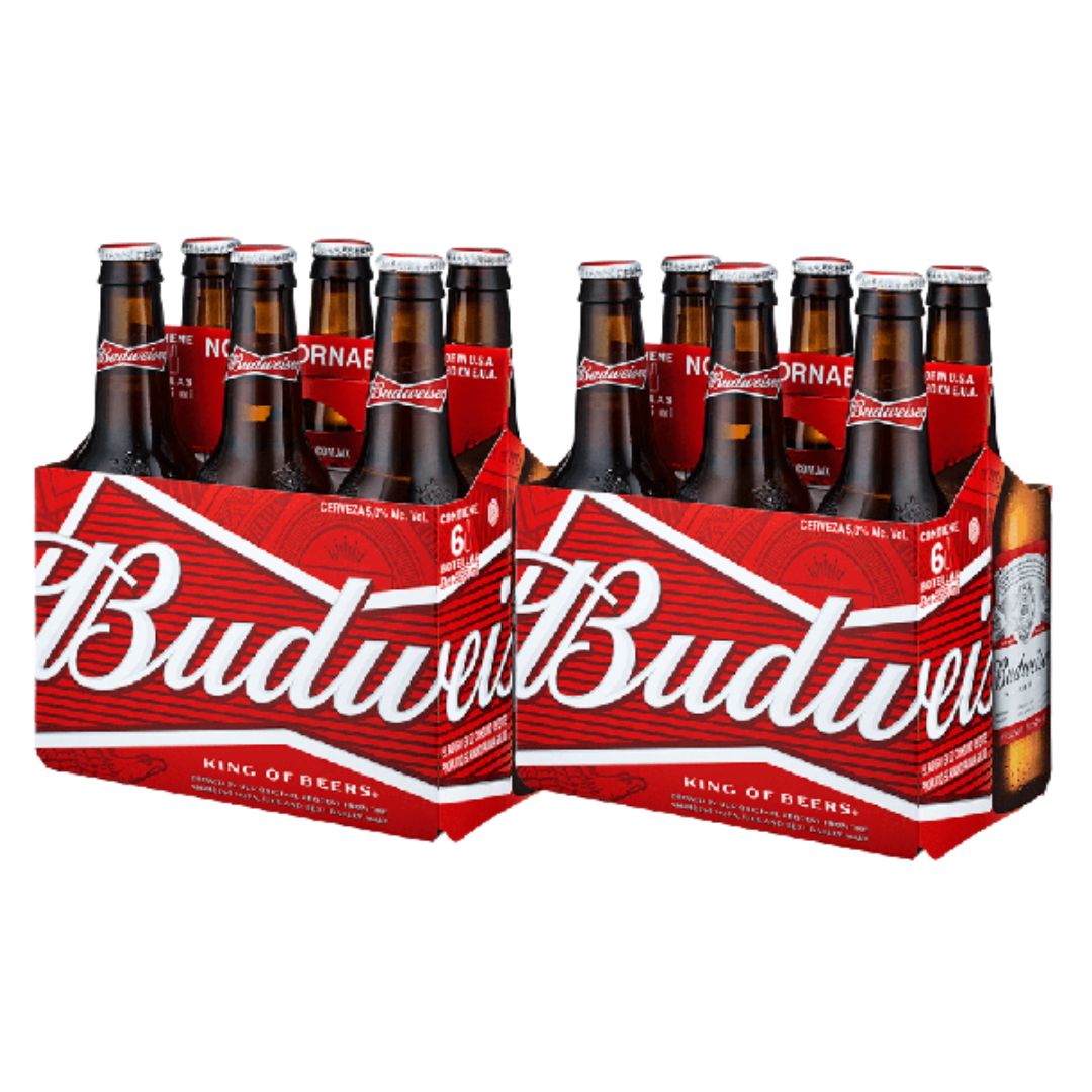 12 Botellines Budweiser 330cc
