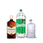 Promo Whisky Ballantine’s Litro + Sprite 3L + hielo 1 kg