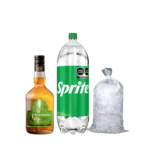 Promo Whisky Blender Manzana 750 cc + Sprite 3L + hielo 1 kg