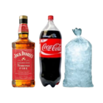 Promo Whisky Jack Daniel's Fire 1L + Coca-Cola 3L + hielo 1 kg