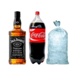 Promo Whisky Jack Daniel's Normal Negro 1L + Coca-Cola 3L + hielo 1 kg