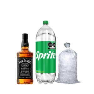 Promo Whisky Jack Daniel's Normal Negro 1L + Sprite 3L + hielo 1 kg