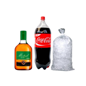 Promo Pisco Mistral Nobel Manzana 750 cc + Coca-Cola 3L + hielo 1 kg