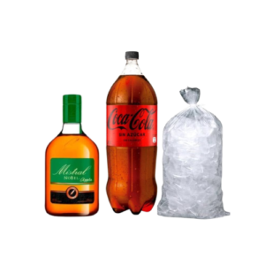 Promo Pisco Mistral Nobel Manzana 750 cc + Coca-Cola Zero 3L + hielo 1 kg