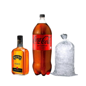 Promo Whisky Royal Circle 1L + Coca-Cola Zero 3L + hielo 1 kg