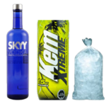 Promo Vodka Skyy 750 cc + Kem Xtreme 1.5L + hielo 1 kg